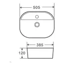 MIXXUS PREMIUM ELLIPSE-0203 Раковина накладна, біла (MP6678)
