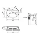 MIXXUS PREMIUM ELLIPSE-0203 Раковина накладна, біла (MP6678)