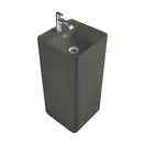 Nic-Design Умивальник окремо стоячий Nic Design Semplice 40х40х85 см з отвором під змішувач, злив у стіну, Argilla матовий (001371052)