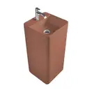 Nic-Design Умивальник окремо стоячий Nic Design Semplice 40х40х85 см з отвором під змішувач, злив у стіну, Fard глянець (001371072)