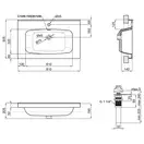 Раковина Qtap Albatross 5H 800х500х210 White с донным клапаном QT01115080HW