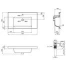 Раковина Qtap Albatross A 900х500х230 White с донным клапаном QT01115090AW