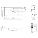 Раковина Qtap Albatross A 1000х500х230 White с донным клапаном QT01115100AW