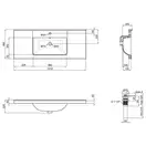 Раковина Qtap Albatross Q 1200х480х230 White с донным клапаном QT01115120QW