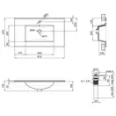 Раковина Qtap Albatross E 800х460х180 White с донным клапаном QT01119080EW
