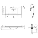 Раковина Qtap Albatross E49 900х490х200 White с донным клапаном QT01119090E49W