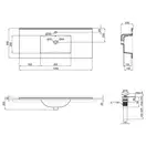 Раковина Qtap Albatross E49 1200х490х200 White с донным клапаном QT01119120E49W