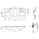 Раковина Qtap Albatross ED 1200х460х180 White с донным клапаном QT01119120EDW
