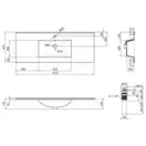 Раковина Qtap Albatross E 1200х460х180 White с донным клапаном QT01119120EW
