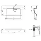 Раковина Qtap Albatross 01 815х467х195 White с донным клапаном QT0111FL8167CW