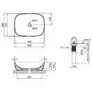 Раковина-чаша Qtap Cardinal 500х380х140 White с донным клапаном QT04117050TW