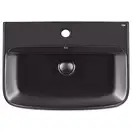 Раковина подвесная моноблок Qtap Crow 600х430х385 Matt black с донным клапаном QT0511G835MB