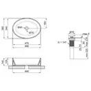 Раковина-чаша Qtap Kolibri 500x360x140 White с донным клапаном QT10113054W