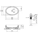 Раковина-чаша Qtap Leo 600х400х155 White с донным клапаном QT11117060GW