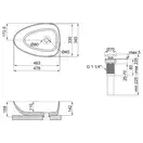 Раковина Qtap Leo 400x350x160 Matt black с донным клапаном QT1111A053MB