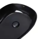 Раковина Qtap Leo 400x350x160 Matt black с донным клапаном QT1111A053MB