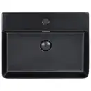 Раковина Qtap Nando LT 600х420х120 Matt black с донным клапаном QT12112173MBMB
