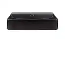 Раковина Qtap Nando LT 600х420х120 Matt black с донным клапаном QT12112173MBMB