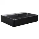 Раковина Qtap Nando LT 600х420х120 Matt black с донным клапаном QT12112173MBMB