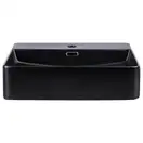 Раковина Qtap Nando LT 500х420х120 Matt black с донным клапаном QT12112173SMBMB