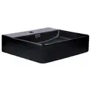 Раковина Qtap Nando LT 500х420х120 Matt black с донным клапаном QT12112173SMBMB