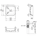 Раковина-чаша Qtap Scorpio 350х390х120 White с донным клапаном QT14112241W