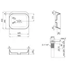 Раковина Qtap Scorpio 450х390х120 Matt black с донным клапаном QT14112242MBMB