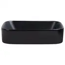 Раковина Qtap Scorpio 450х390х120 Matt black с донным клапаном QT14112242MBMB