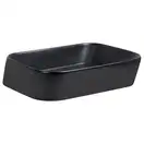 Раковина Qtap Scorpio 450х390х120 Matt black с донным клапаном QT14112242MBMB