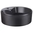 Раковина Qtap Scorpio 400x400x140 Matt black с донным клапаном QT14113018BMBMB
