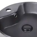 Раковина Qtap Scorpio 400x400x140 Matt black с донным клапаном QT14113018BMBMB