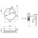 Раковина-чаша Qtap Swan 420х420х145 White с донным клапаном QT1611A051TW