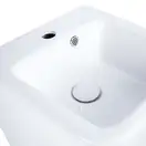 Раковина подвесная моноблок Qtap Tern 370х410х400 White с донным клапаном QT1711G808W