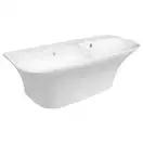 Раковина подвесная моноблок Qtap Virgo 1000х410х360 White с донным клапаном QT1811G760W