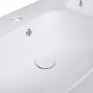 Раковина подвесная моноблок Qtap Virgo 1000х410х360 White с донным клапаном QT1811G760W
