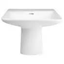 Раковина подвесная моноблок Qtap Aquarius 630х515х490 White с донным клапаном QT2111WL425W