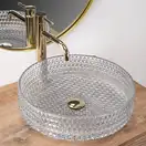 Умивальник (раковина) REA CRISTAL TRANSPARENT 40 накладний (REA-U0284)