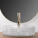 Умивальник (раковина) REA CRISTAL TRANSPARENT 40 накладний (REA-U0284)