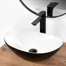 Умывальник (раковина) REA ROYAL MINI BLACK WHITE накладной (REA-U0538)