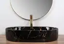 Умывальник (раковина) REA NADIA BLACK MARBLE SHINY накладной (REA-U0539)