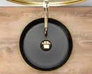 Умивальник (раковина) REA SAMI BLACK MAT GOLD EDGE накладний чорний (REA-U0595)