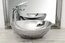 Умивальник (раковина) REA SOFIA SILVER накладний сріблястий (REA-U0852)