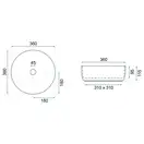 Умывальник (раковина) REA SAMI BRUSHED SILVER накладной (REA-U3304)