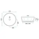 Умивальник (раковина) REA VISTA WHITE накладний білий (REA-U4601)