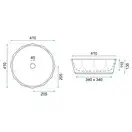 Умывальник (раковина) REA VISTA BLACK накладной черный (REA-U4602)