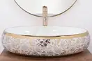 Умывальник (раковина) REA MERYL WHITE GOLD накладной (REA-U5054)