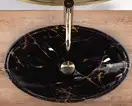 Умывальник (раковина) REA PAMELA BLACK MARBLE SHINY накладной (REA-U5067)