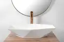 Rea Vegas Rose Gold Edge Умивальник, білий/рожеве золото (REA-U5605)