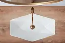 Rea Vegas Rose Gold Edge Умивальник, білий/рожеве золото (REA-U5605)
