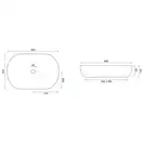 Умывальник (раковина) REA CLEO 61 WHITE BLACK EDGE накладний білий (REA-U6210)
